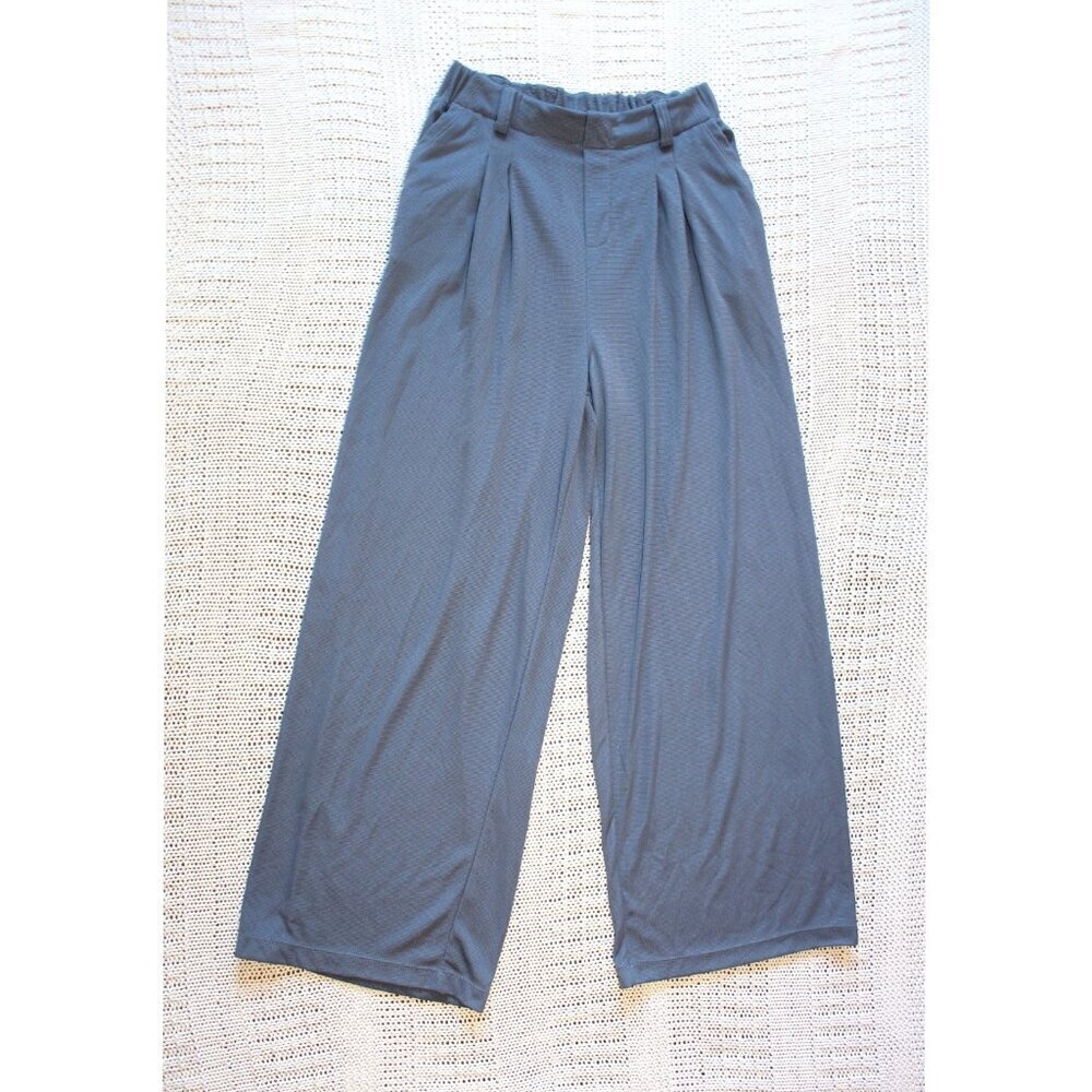 Halara wide legs Flex Hight Waisted Grisaille Pants Small waffle Casual Preppy